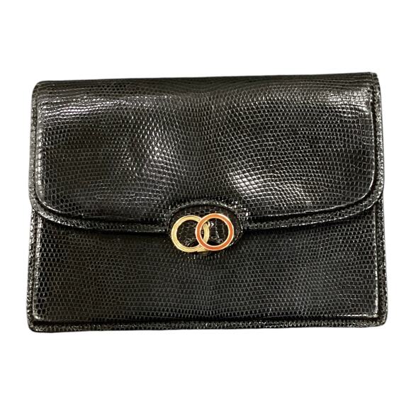 VTG Gucci Lizard Clutch Purse with Gold Chain Strap - Picture 1 of 6